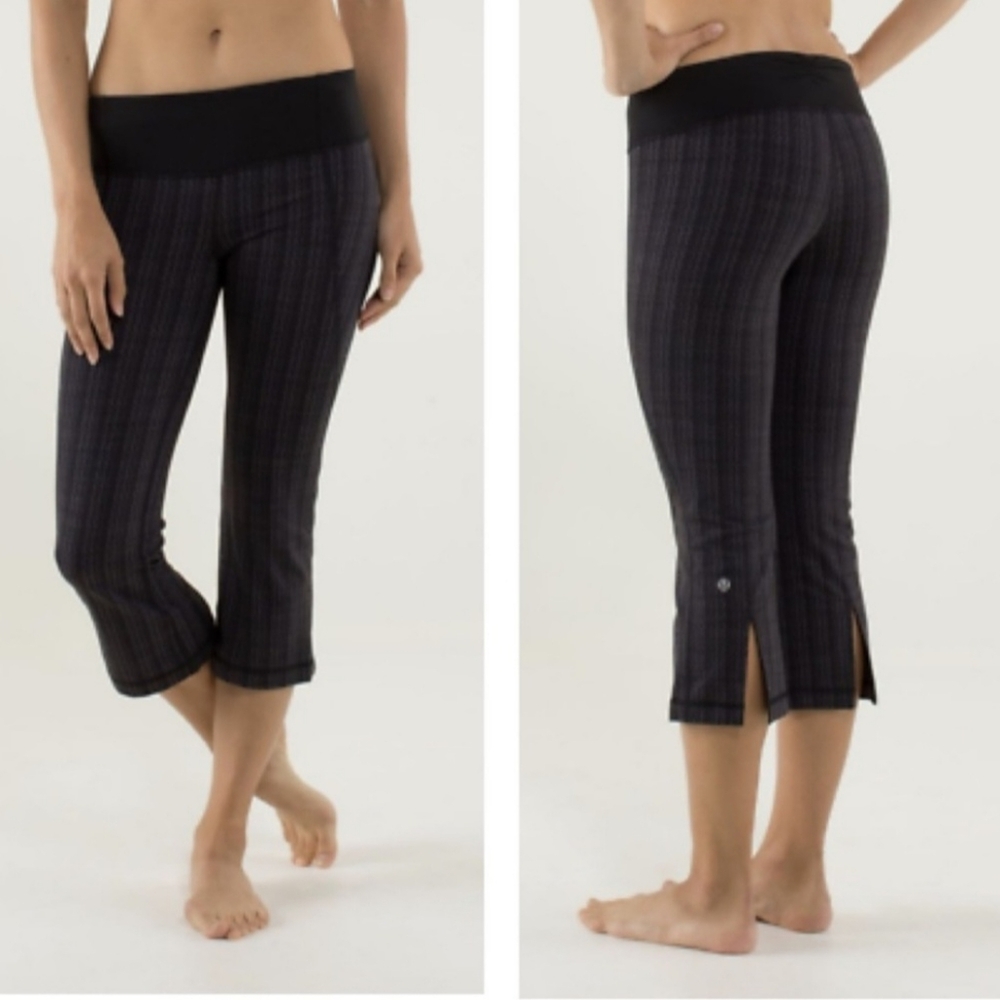 LULULEMON Gather& Crow crop leggings Zippy Wee September Black Sz 6